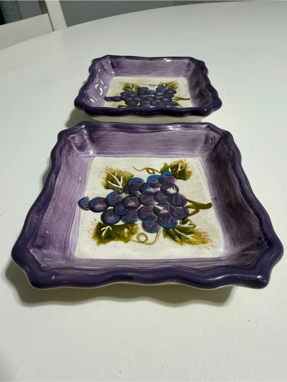 Set of 2 Tabletops Unlimited Merlot Grape Dip Dishes
